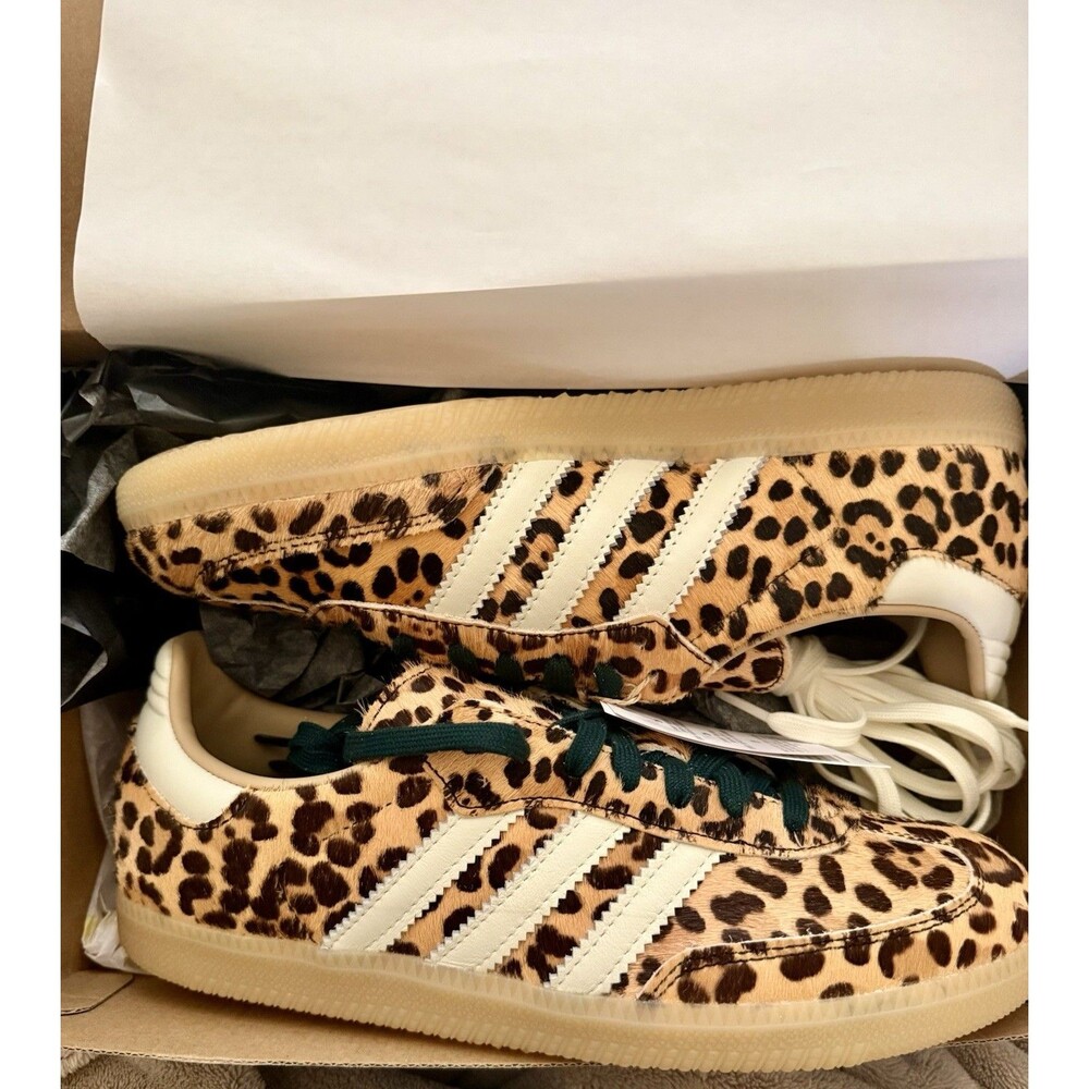 Adidas Samba OG Leopard Magic Beige KI6674 Women's Size New 9.5